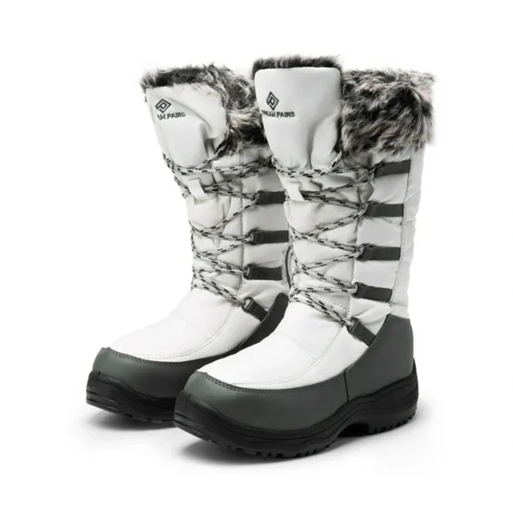 NWT Dream Pairs Maine Winter boots grey / taupe excellent Size 9 - Picture 3 of 12